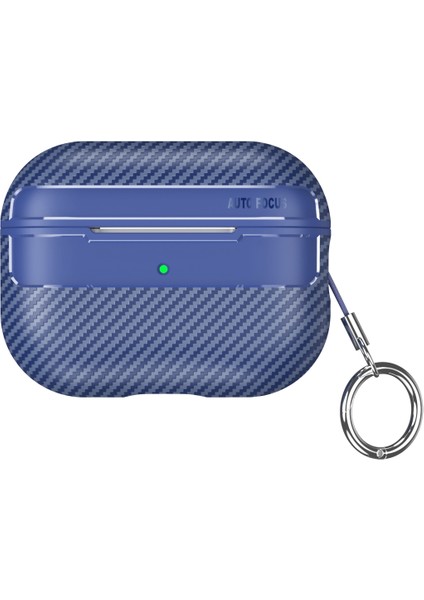 Airpods Pro 2 için Tpu Anti Çizik Anti Damla Karbon Fiber Doku tooth Koruyucu Kollu Kulaklık Kılıfı (Yurt Dışından)