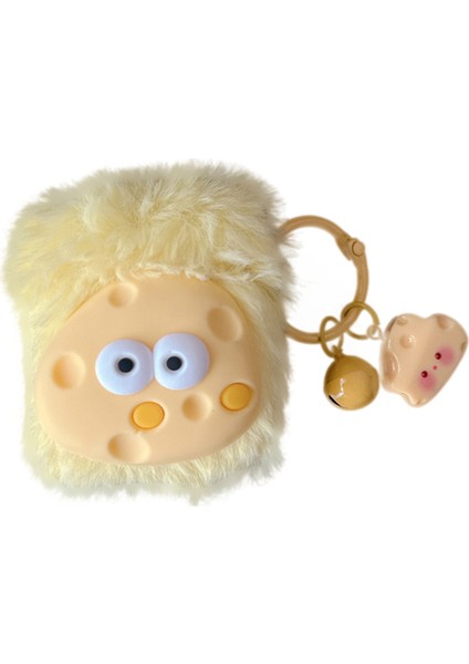 Apple Airpods için Sevimli Peynir Peluş 2016 2019 Airpods Kablosuz 2019 Kulaklık Kılıfı (Yurt Dışından)