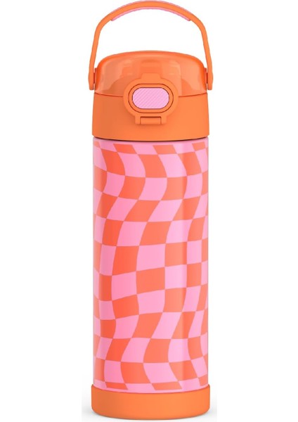 ， Geniş Ağızlı Kapaklı 16 Oz Paslanmaz Çelik Vakumlu Termos Neon Mor (Yurt Dışından)