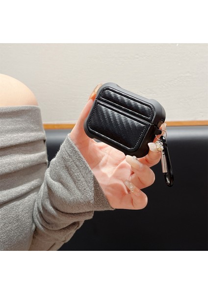 Airpods için 3 Koruyucu Kolu İle Anti Kayıp Toka Anti Düşme Karbon Fiber Tam Kulaklık Kılıfı (Yurt Dışından) fiyatları