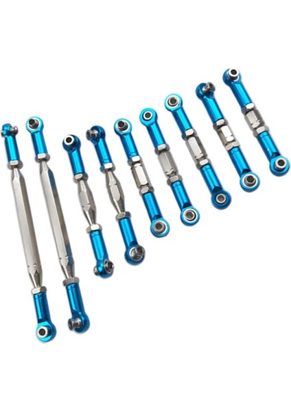 9x Metal Direksiyon Servo Bağlantıları Çekme Çubukları 1/12 Wltoys 12423 12429 Için (Yurt Dışından)