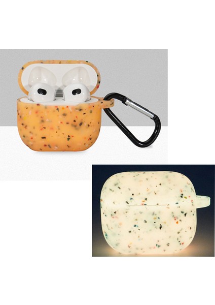 Apple Airpods için 3 Çiçek Tam Aydınlık tooth Silikon Koruyucu İle Anti Kayıp Karabina Aydınlık Kulaklık Kılıfı (Yurt Dışından)