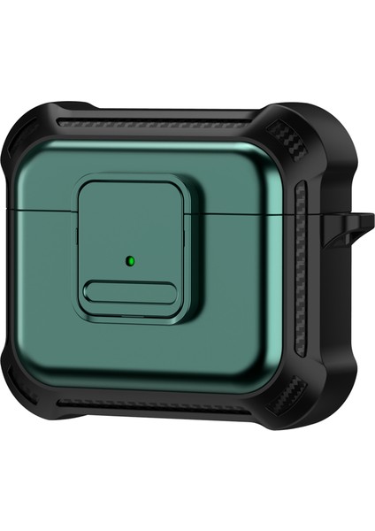 Apple Airpods 3 için tooth Drop Proof Tpu+Pc Koruyucu Basma Düğmesi Kulaklık Kılıfı (Yurt Dışından)