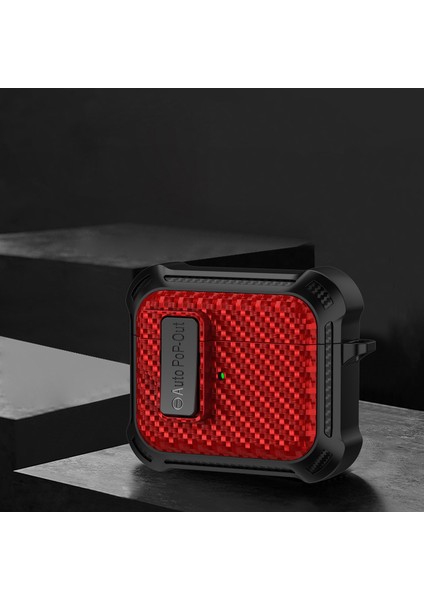 Apple Airpods 3 için Basma Tokası Tpu + Pc Koruyucu Karbon Fiber Doku tooth Kulaklık Kılıfı (Yurt Dışından) fiyatları