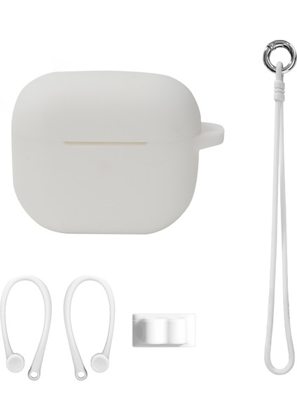 Apple Airpods 3 için 4 Adet Takım Koruyucu Seti Kulakiçi Yumuşak Silikon Koruyucu Kiti İle Bilek Kayışı Kayış Tokası Kulak Kancası Kulaklık Kılıfı (Yurt Dışından)