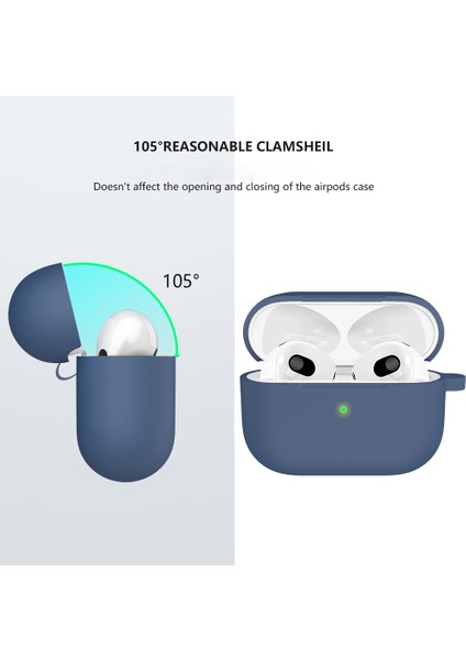 Apple Airpods 3 için Silikon Koruyucu Gece Yarısı Si Kulaklık Kılıfı (Yurt Dışından) fiyatları