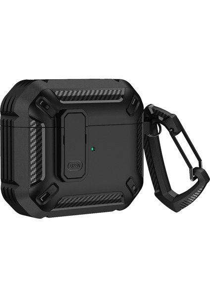 Apple Airpods 3 için Tpu + Pc Kasa Kanca 1 İle Düşme Önleyici Koruyucu Kulaklık Kılıfı (Yurt Dışından)