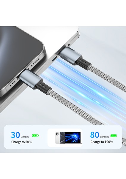 1,5m Usb-A'dan 8pin'e 12W Manyetik Şarj Kablosu 480MBPS Telefon Veri Kablosu (Yurt Dışından)