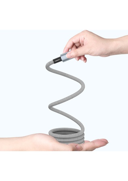 1,5m Usb-A'dan 8pin'e 12W Manyetik Şarj Kablosu 480MBPS Telefon Veri Kablosu (Yurt Dışından)