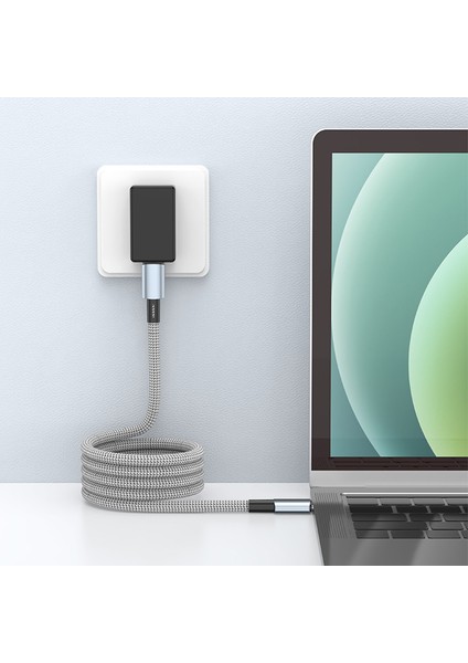 1,5m Usb-A'dan 8pin'e 12W Manyetik Şarj Kablosu 480MBPS Telefon Veri Kablosu (Yurt Dışından)