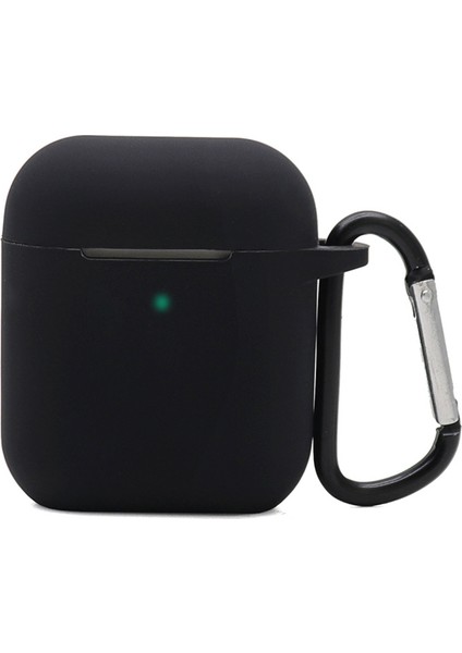 Apple Airpods için Silikon Şarj Lı 2016 2019 Airpods Kablosuz Şarj Lı 2019 ,2,5 Mm Kalınlaştırılmış Koruyucu D Halka Tokalı Kulaklık Kılıfı (Yurt Dışından)