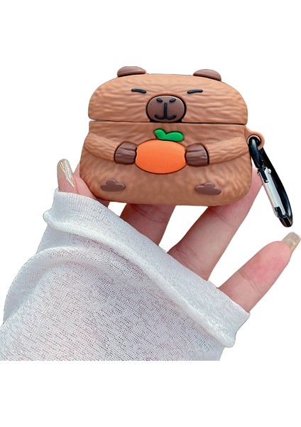 Apple Airpods Pro Pro 2 için Karikatür Kapibara Tpu Asılı Toka İle Kulaklık Kılıfı (Yurt Dışından)