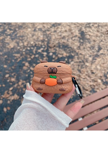 Apple Airpods Pro Pro 2 için Karikatür Kapibara Tpu Asılı Toka İle Kulaklık Kılıfı (Yurt Dışından) fiyatları