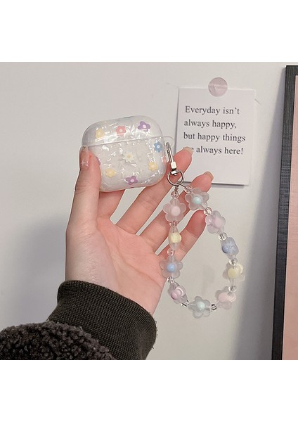 Apple Airpods için Pro Çiçek Desen Anti Sonbahar Tpu tooth Çiçek El Kayışı Tam Koruyucu Kulaklık Kılıfı (Yurt Dışından) fiyatları