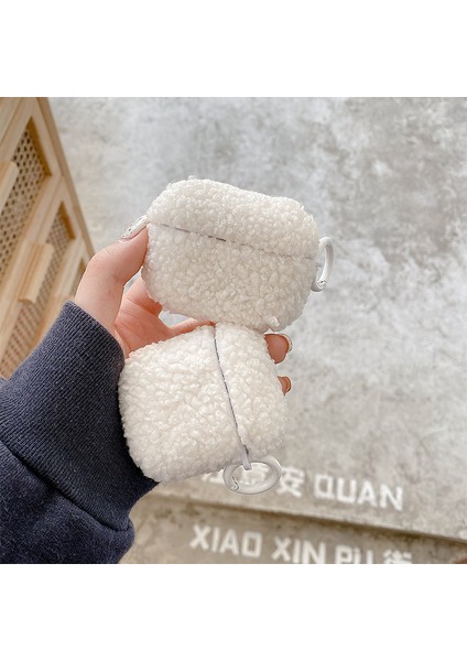Apple Airpods Pro 2 için Katı Renk Peluş Kutusu tooth Anti Scratch Tpu Toka Ile Kulaklık Kılıfı (Yurt Dışından)