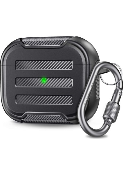 Apple Airpods için 3 Tpu Iki Parçalı Tam tooth Koruyucu Karabina Ile Kulaklık Kılıfı (Yurt Dışından)