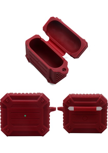 Kalınlaşmış Silikon Koruyucu Anti Kayıp Karabina İle Apple Airpods 3 Turuncu için Anti Sonbahar Kulaklık Kılıfı (Yurt Dışından) fiyatları