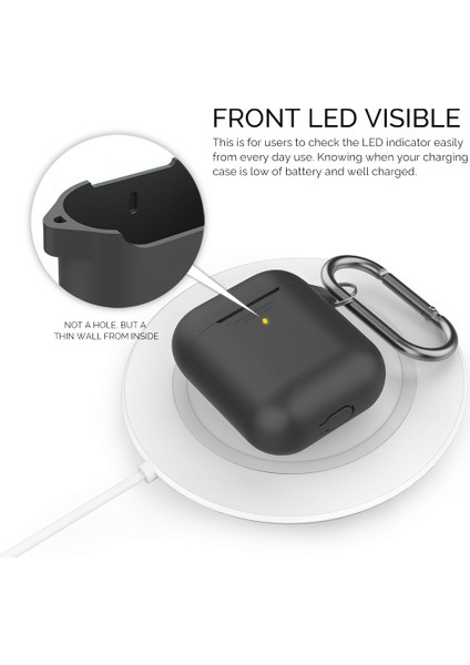 Airpods için 2016 2019 Airpods Kablosuz 2019 Toz Önleyici Fiş Tamı Kancalı Bölünebilir Silikon Kulaklık Kılıfı (Yurt Dışından) fiyatları