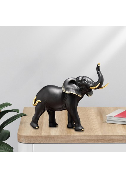 Reçine Fil Heykeli El Sanatları El Yapımı Zenginlik Süsleri Hediye Dekoratif Baş I (Yurt Dışından) fırsatları