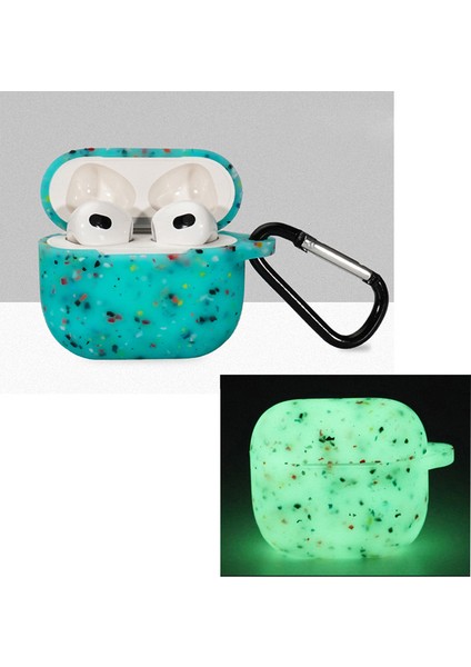 Apple Airpods için 3 Çiçek Tam Aydınlık tooth Silikon Koruyucu İle Anti Kayıp Karabina Aydınlık Kulaklık Kılıfı (Yurt Dışından)