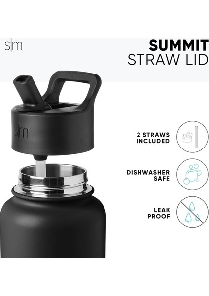 Bebek Su Şişesi Saman Kapaklı Vakum Yalıtımlı Paslanmaz Çelik Metal Yalıtımlı Bardak Kadın Erkek Yeniden Kullanılabilir Sızdırmaz Şişe 32 Oz Çocuklar Için | (Yurt Dışından) fırsatları