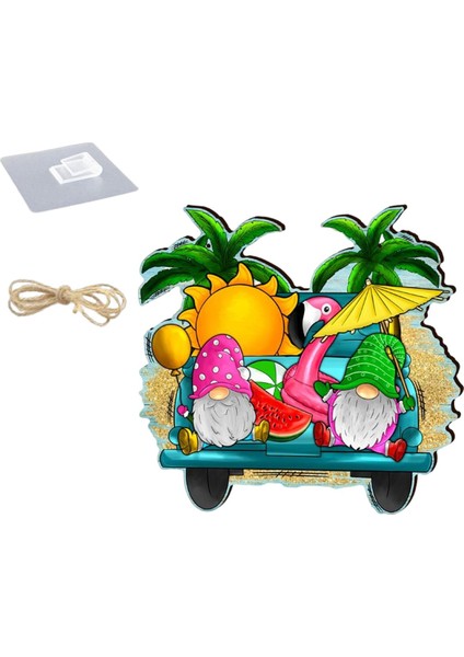 Gnome Hoş Geldiniz Asılı Iş Plaj I Ahşap Asılı Iş Plaj Evi Küçük (Yurt Dışından)