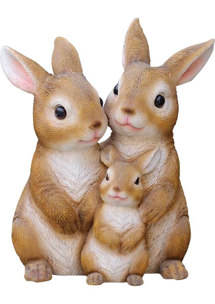 Heykeli Tavşan Figürleri Fotoğraf Aksesuarları Iç Oturma Odası El Sanatları Üstü 3 (Yurt Dışından)