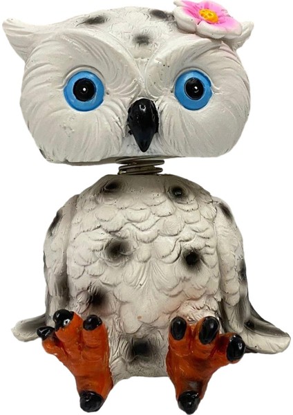 Bobblehead Baykuş Heykeli Dekor Üstü Süsü Girişi (Yurt Dışından)