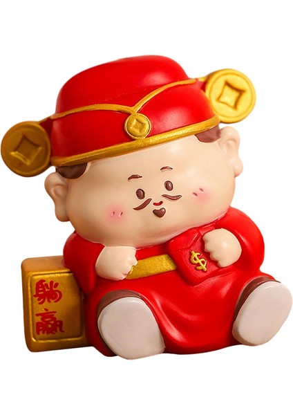 Çin Yılı Dekor Heykeli Şans Isı Heykelciği Odası Yıl Oturma (Yurt Dışından)