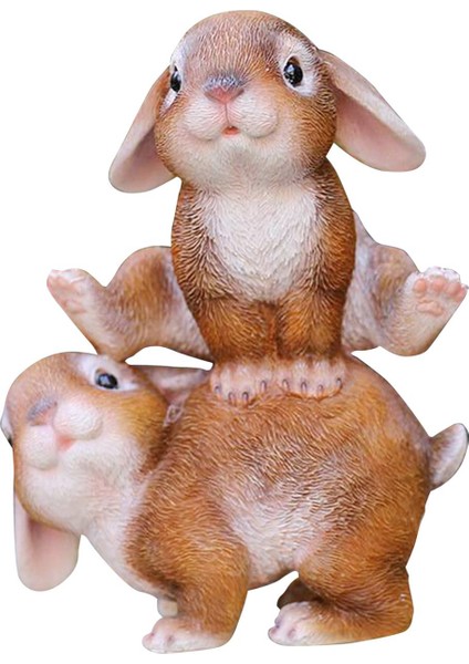 Heykeli Tavşan Figürleri Fotoğraf Aksesuarları Iç Oturma Odası El Sanatları Üstü Zıplayan Sarı (Yurt Dışından) modelleri