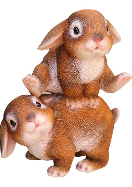 Heykeli Tavşan Figürleri Fotoğraf Aksesuarları Iç Oturma Odası El Sanatları Üstü Zıplayan Sarı (Yurt Dışından) indirimleri