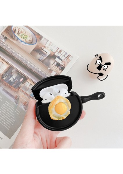 Apple Airpods Pro için 1 2 3 2016 Kablosuz 2019 2019 Kutusu Pan Yumurta Kulakiçi Airpods için 1 2 Kulaklık Kılıfı (Yurt Dışından)