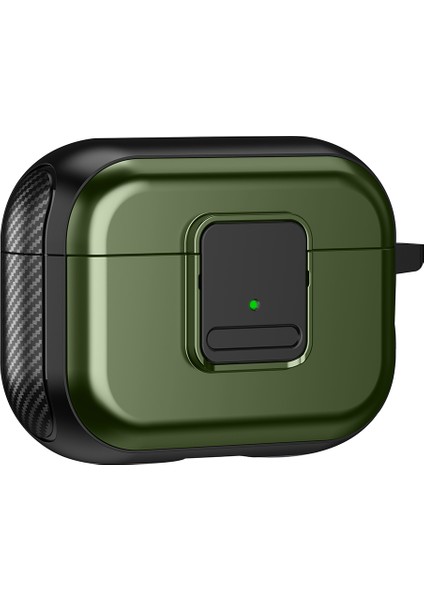 Apple Airpods Pro için Manyetik , Toka Tamı tooth Tpu Lı Karabina +Ordu İ Kulaklık Kılıfı (Yurt Dışından)