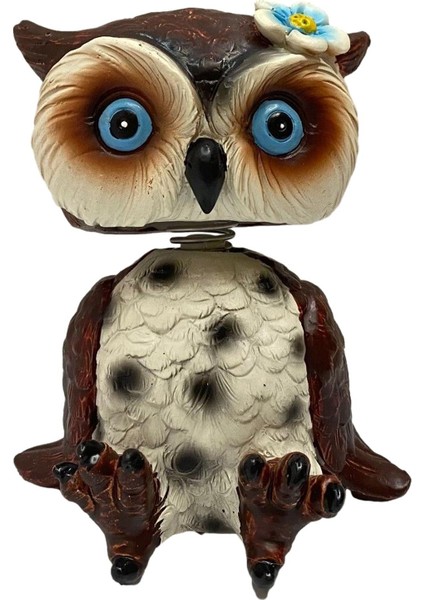 Bobblehead Baykuş Heykeli Dekor Üstü Süsü Dekoratif Modern Koleksiyonluk Ş (Yurt Dışından)