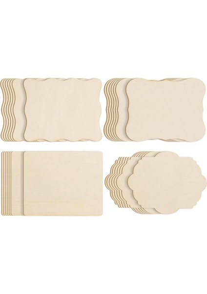 28X Bitirilmemiş Ahşap Parçalar El Sanatları Ev Dekorasyonu Boyama Çizimi Için Ahşap Fayanslar (Yurt Dışından)