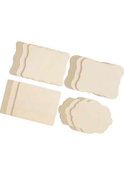 28X Bitirilmemiş Ahşap Parçalar El Sanatları Ev Dekorasyonu Boyama Çizimi Için Ahşap Fayanslar (Yurt Dışından) modelleri