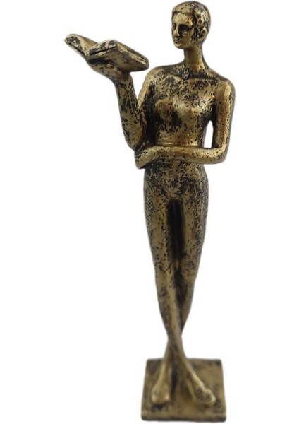 Kitap Heykeli I Figürleri Şınma Kitaplık Oturma Odası Argent (Yurt Dışından)