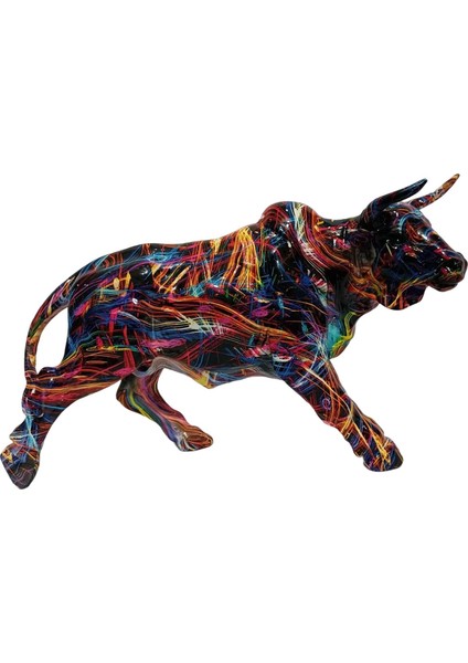 Modern Graffiti Inek Heykelcik Heykel Dekorasyonu I Fotoğraf Aksesuarı C (Yurt Dışından)