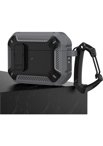 Apple Airpods Pro 2 için Tpu + Pc Koruyucu Karabina İle Drop Proof Kulaklık Kılıfı (Yurt Dışından) fiyatları