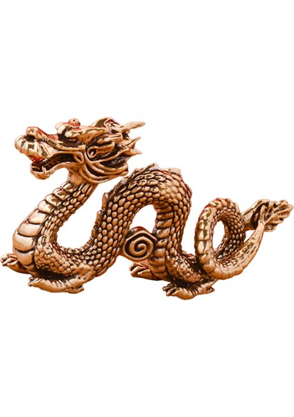 Pirinç Ejderha Heykelcik Masa Dekoru Zenginlik Dekorasyonu Dolap Masaüstü Ev (Yurt Dışından)