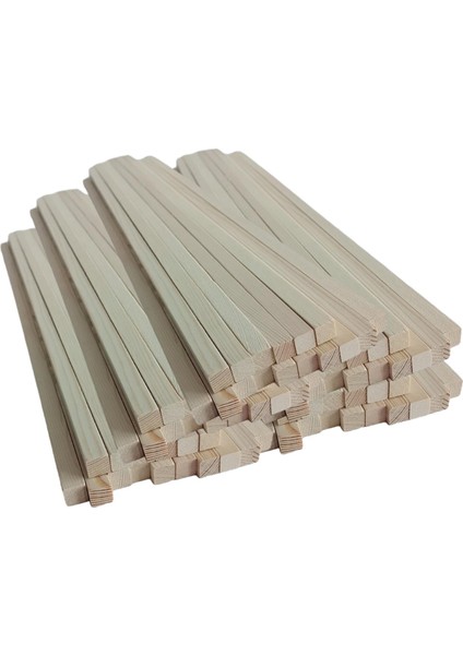 100 Tamamlanmamış Kare Çubuklar Ahşap El I Dübel Çubukları El I Üleri Için 500MMX3MMX3MM (Yurt Dışından)