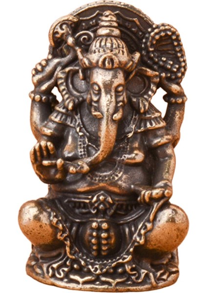 Fil Tanrı Heykeli Pirinç Yemek Odası Masa Orta Parçası Dekorasyon El Sanatları (Yurt Dışından)