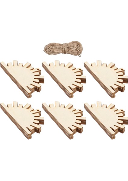 30 Adet Tamamlanmamış Ahşap Parçalar Boş Parçalar Ahşap Etiketler Dilimler Süsler Için (Yurt Dışından) modelleri