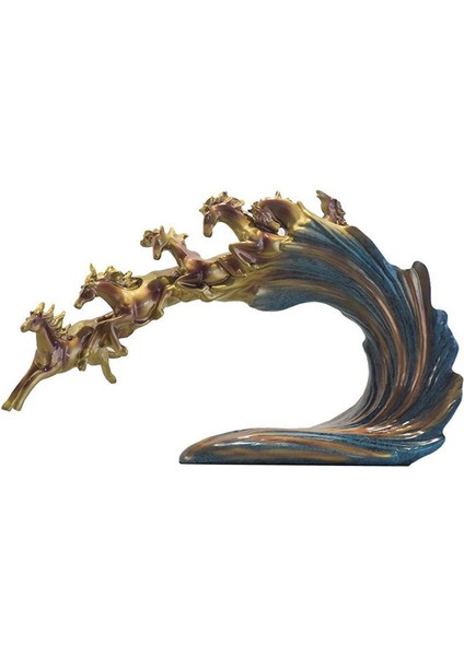 Dörtnala At Heykeli El I Masaüstü Oturma Odası Mavi Için At Heykeli (Yurt Dışından)