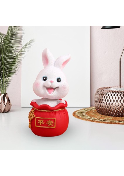 Çin Sallanan Baş Heykeli Üstü Reçine Heykelleri .5CMX5.5CMX12CM (Yurt Dışından)