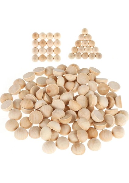 100X Tamamlanmamış Yarım Ahşap Mini Çocuklar Için Ev Dekorasyonu Çelenk 1.5CMX0.75CM (Yurt Dışından)