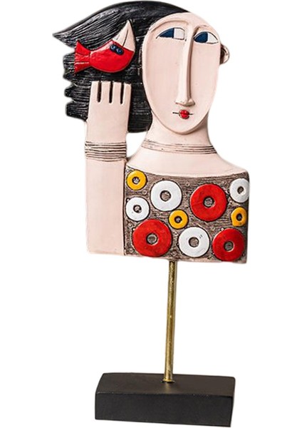 Soyut I Heykeli Reçine Yüz Heykelcik Süsleme Heykeli Dekoru Kadın Çemberi (Yurt Dışından) fiyatları