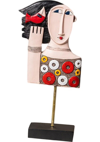 Soyut I Heykeli Reçine Yüz Heykelcik Süsleme Heykeli Dekoru Kadın Çemberi (Yurt Dışından) modelleri