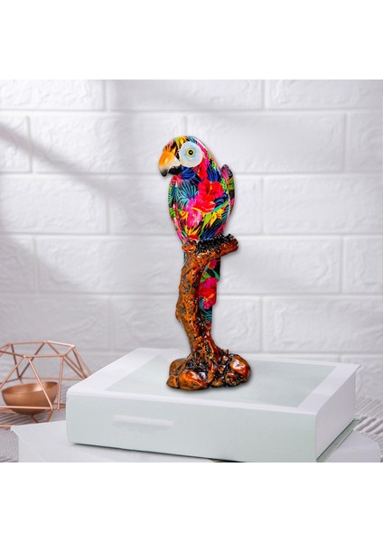 Graffiti Papağan Heykeli Polyresin Heykel Papağan Heykelciği Ev Dekoru Için Tek (Yurt Dışından) fiyatları