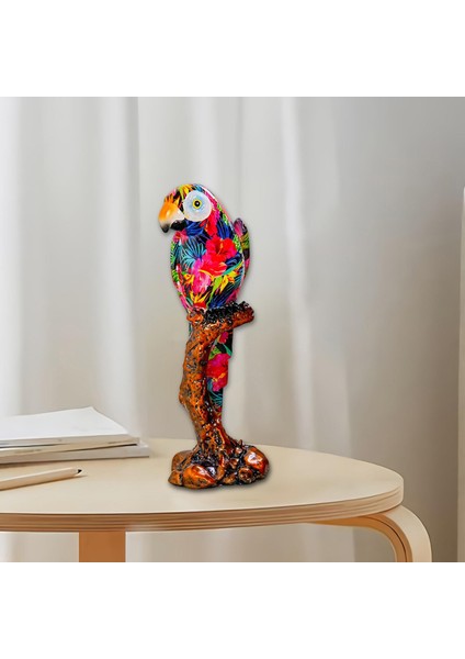 Graffiti Papağan Heykeli Polyresin Heykel Papağan Heykelciği Ev Dekoru Için Tek (Yurt Dışından) modelleri